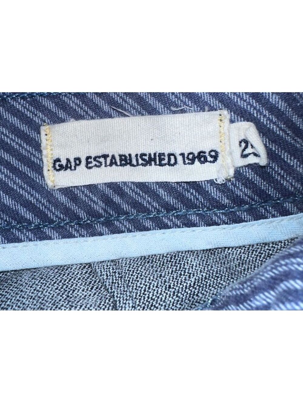 Like New Vintage Gap 2008 Low Rise Wide Leg Trouser Jeans Dark Wash Y2K 25 - Picture 6 of 6